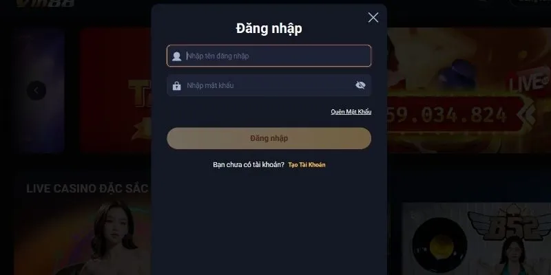 Điền thông tin đăng nhập được nhà cái Vin88 yêu cầu Điền thông tin đăng nhập được nhà cái Vin88 yêu cầu
